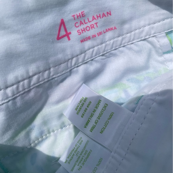 Lilly Pulitzer Callahan Ocean Fish Print Shorts: size 4 - Picture 5 of 6